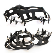 Selpa Outdoor 18 Teeth Silicone Gel Ice Claw Climbing Equipment Non-slip Shoe Cover Chain Hiking Mountaineering Shoes Nail Manganese Steel Foot Sleeve