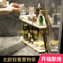 Toilet wash table triangle shelf toilet bathroom face wash table table corner cosmetics storage