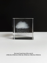 Bored look at the rain clouds crystal clouds ornaments raindrops carved glass inside.