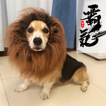 Corgi funny lion head set wig transformation Pet Golden Retriever Labrador Akita Dog hat Dog Headdress