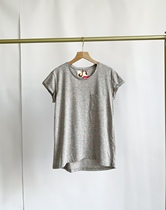 Europe single foreign trade summer women short sleeve top t-shirt gray loose size soft breathable front short back long