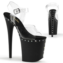 Waterproof platform super high heel 20CM diamond-encrusted pole dance shoes Nightclub performance high heels Pleaser import