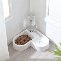 Cat Bowl double bowl dog basin automatic drinking water eating basin dog bowl anti-knock cat food cat drinking water bowl pet supplies