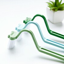 Japanese creative S-shaped toilet brush kitchen bathroom toilet side dead angle V-shaped curved cleaning brush