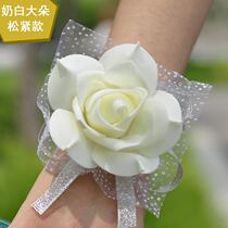 Wedding wedding wrist flower sister group bridal bridesmaid Korean decoration wedding Ribbon Bracelet girl lace hand flower