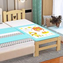 Splicing bed widening bed solid wood boys and girls single bed stitching large bedside custom baby baby childrens bed