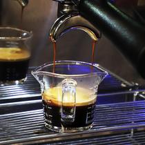Espresso heat-resistant glass measuring cup double-head Milk Jar double-mouth nipple Cup coffee cup 70ml