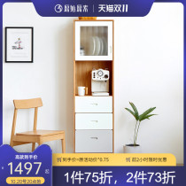 Original primitive solid wood sideboard modern minimalist restaurant lockers economical cupboard storage cabinet G9141