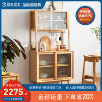 Original solid wood sideboard modern minimalist restaurant kitchen storage locker E7141
