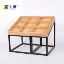 Shangqian pine slope plate promotion frame bread dry point fruit dried fruit fruit jujube walnut display stand supermarket head table
