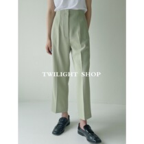 Twilight shop Bi into granny pants ce * Triacetic acid blend high waist nine-point casual pants three colors