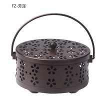 Mosquito coil bracket seat Birdcage creative home creative fire sandalwood gray tray can be hung Nordic iron mosquito stove