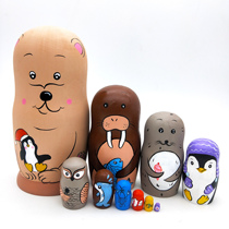 Russian jacket 10 floors Cubs cartoon adorable childrens set of pure hand-painted eco-friendly and harmless puzzle toys