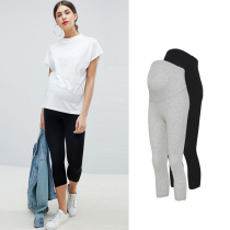 Pregnant woman beats bottom pants spring and summer thin underpants Totbelly pants to wear spring and summer display slim Modale Chaume Big code Seven of pants