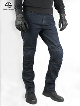 Alien snail riding pants denim motorcycle pants motorcycle riding pants men and women winter riding denim pants windproof