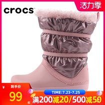 Crocs Crocs snow boots girls childrens shoes 2021 new winter warm boots breathable childrens sports shoes