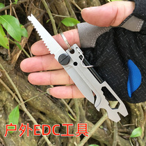 Outdoor EDC survival folding fire stick Doomsday Survival multi-function fire igniter fire tool card knife