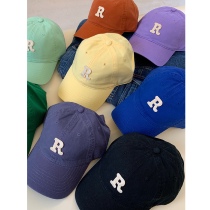 Ding walks high-quality letter embroidered cotton baseball cap female Korean version tide simple Joker soft top duck tongue hat man