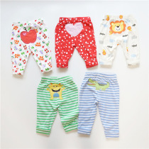 Male and female baby full cotton large PP pants newborn with underpants spring and summer style fart pants children long pants child clothing