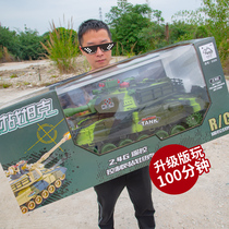 Super large tank remote control tank charging battle can launch off-road crawler remote control car toy boy gift Green