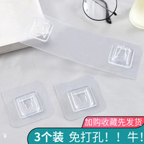  Strong patch punch-free toilet bathroom shelf wall hanging suction cup adhesive buckle double row seamless sticker