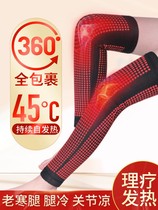  Self-heating knee pads keep warm old and cold legs elderly joint pain cold-proof extended wormwood leggings for men and women tz