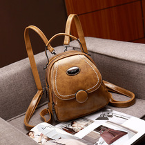 French 2021 summer new retro casual leather shoulder bag original handmade head leather backpack womens bag