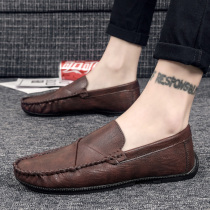 Doug shoes men Korean version of Joker personality trend lazy 2020 Summer new British breathable leisure social soft bottom