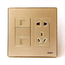 Chint NEW9E phone computer one plug in one phone network 5 holes gold 120*120 120 type