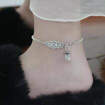 Five Emperor Money Anklet Womens 2022 New Tide Vintage Copper Coin Personality Ethnic Style Minority Summer Foot Chain Premium Feeling