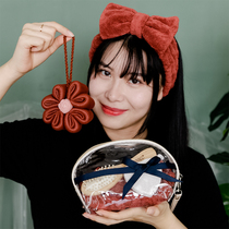 Net red hair band female face wash vintage limelight hoop shower ball bath flower cute krramel comb set USA