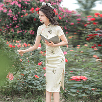 Cheongsam young 2021 new girl summer small fresh retro net red fried street daily improvement dress