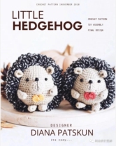 Xiaozan shop crochet illustration tutorial handmade GCBⅠ003 cute pet round little hedgehog couple (middle)
