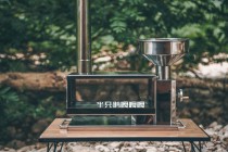 Outdoor biological pellet firewood dual-purpose suspended firewood stove 2-sided glass stainless steel heating stove