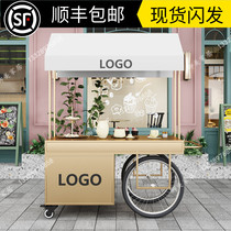 Nordic wrought wrought car mall promotion with drawer cabinet mobile stall cart outdoor display car