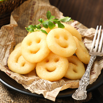 Blue Ton Asahi Happy Potato Cake 5 Pack Smiley Face Potato Chips Fried Snacks Whole Box Commercial Batch