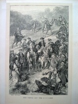 1885 woodcut prints The Prince and the Trainer Handbook Material Middle vintage Print Core