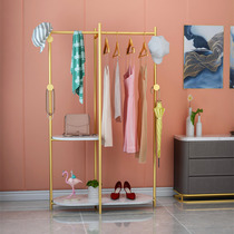 Nordic floor-to-ceiling multi-function light luxury marble bedroom hanger household hanger clothing rack