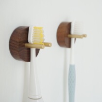 Solid wood brass toothbrush grade free of punching without mark electric toothbrush containing bracket toilet-free wood shelve