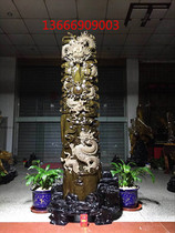 Gloomy gold Phoebe advocate long teng sheng shi carving decoration collection Jack Villa club decoration long diao ke