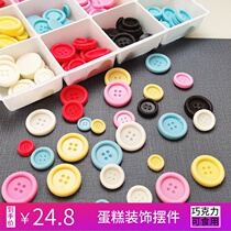 Button candy cake decoration net red button accessories edible cocoa butter color button finished product