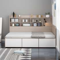 Storage bookshelf bed Storage single bed ins Tatami bed High box board bed Custom combination bed Small apartment type
