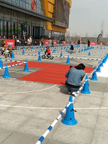 Balance car track pole training props field telescopic warning Bar childrens sliding track auxiliary sign barrel