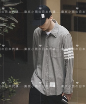 Thom Browne shirt casual wild top TB loose Oxford for men and women long sleeve denim shirt