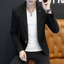  2021 spring and autumn new mens slim suit jacket small size xs free ironing youth handsome casual small suit solid color