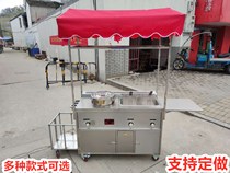 Take-out Mobile Night Market Fried skewers Boiled fried Hand push stinky tofu steak stove Snack car Gas cart Stall food truck