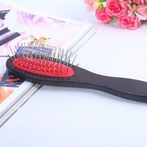 Wig special steel comb · hot selling new fashion wig long curly hair steel comb wooden handle steel needle comb hairdressing comb