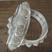 Guizhou Miao silver jewelry retro ethnic fashion Miao handmade women silk bracelet bracelet hand ring