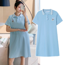 Foreign Trade Discount Mall Special Cabinet Withdrawal Cabinet Cut Mark Womens Clothing Tailstock Clear Cabin Pregnant Woman Embroidered College Wind Small Crowddress Dress