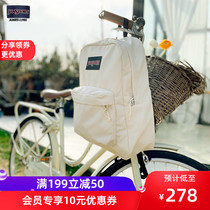  JanSport backpack flagship store 21 years old new computer bag mens school bag womens summer backpack almond white 4QUE